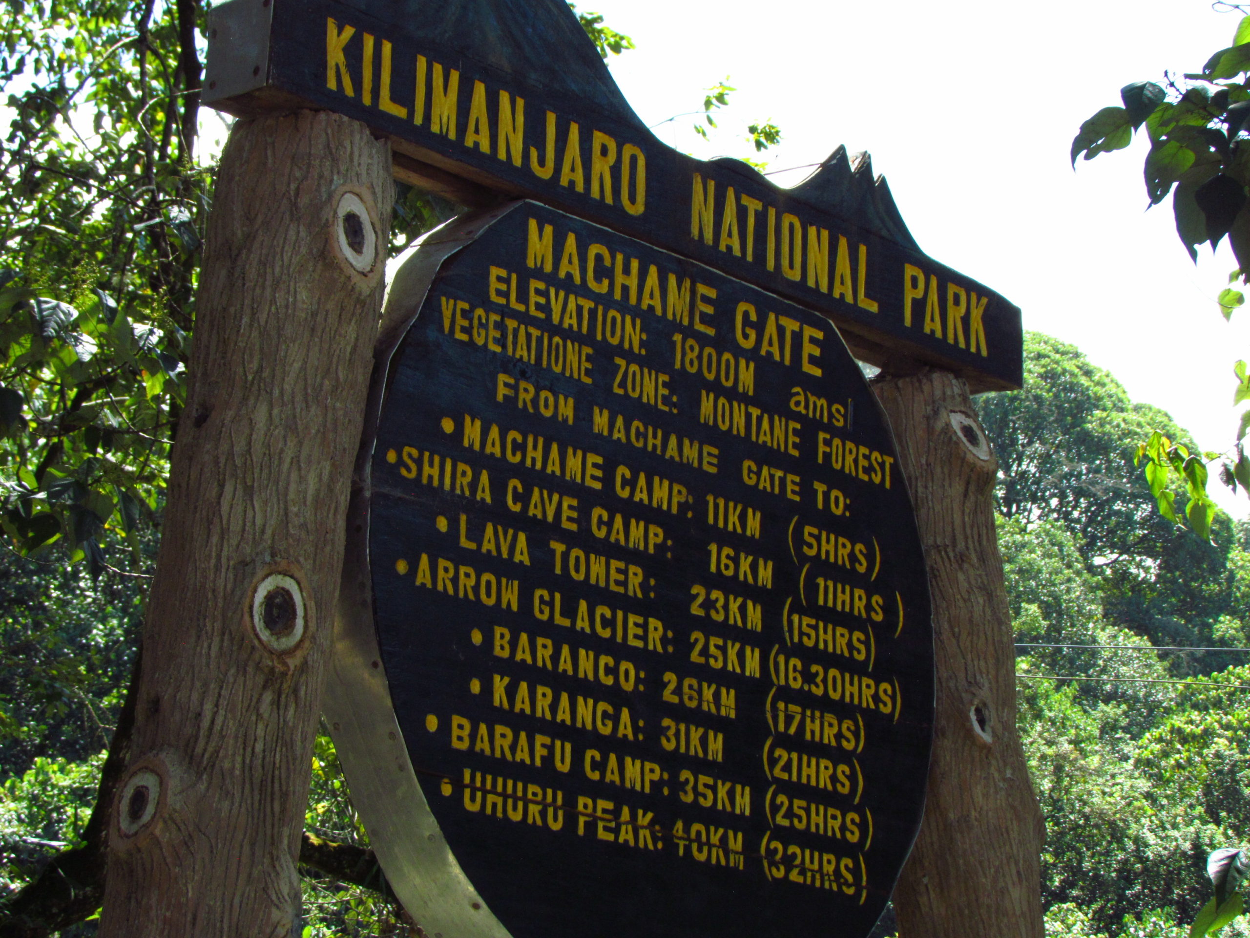 タンザニア キリマンジャロ マチャメ･ゲート